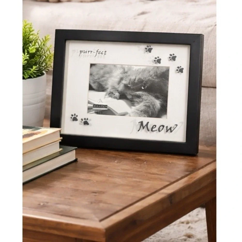 Malden Cat Photo Frame 4 X 6 Photo Black‎ Frame Pet Lover Decor Meow Perfect